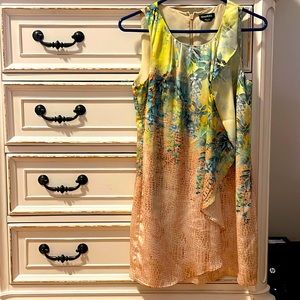 BeBe - floral dress with front overlay/layer